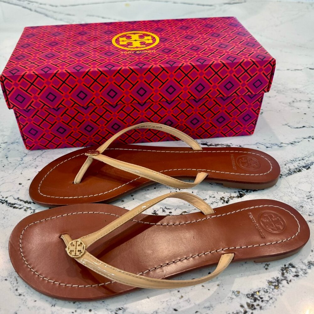 Tory Burch Terra Thong Size 10.5 Sun Beige